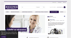 Desktop Screenshot of medipro.si